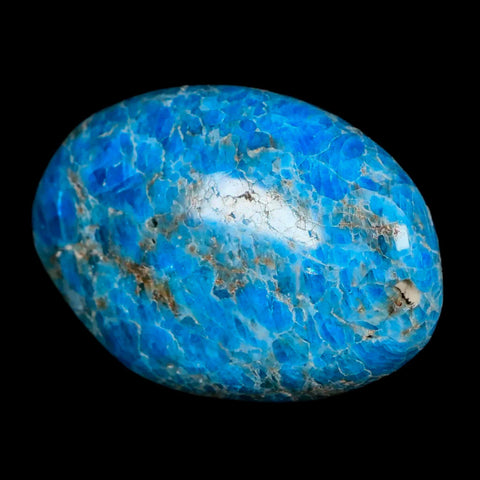 2.3" Natural Polished Blue Apatite Palm Stone Crystal Mineral Specimen Madagascar - Fossil Age Minerals