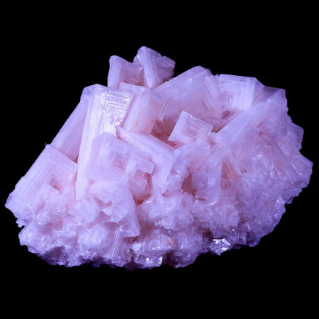 6.2" Quality Pink Halite Salt Crystals Cluster Mineral Trona, CA Searles Lake Stand