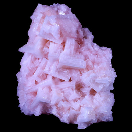 4.3" Quality Pink Halite Salt Crystals Cluster Mineral Trona, CA Searles Lake Stand