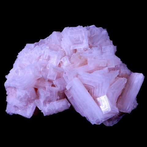 5.1" Quality Pink Halite Salt Crystals Cluster Mineral Trona, CA Searles Lake Stand - Fossil Age Minerals