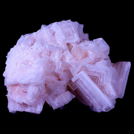 5.1" Quality Pink Halite Salt Crystals Cluster Mineral Trona, CA Searles Lake Stand