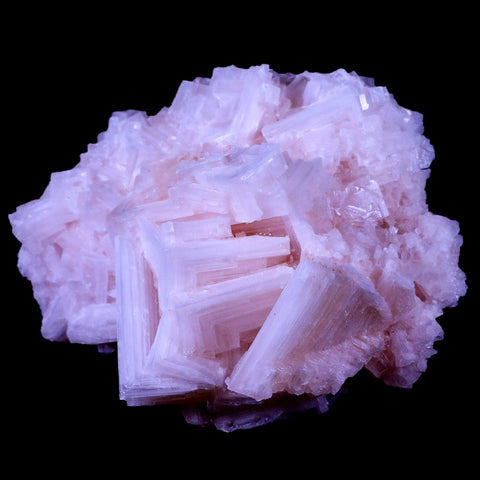5.1" Quality Pink Halite Salt Crystals Cluster Mineral Trona, CA Searles Lake Stand - Fossil Age Minerals
