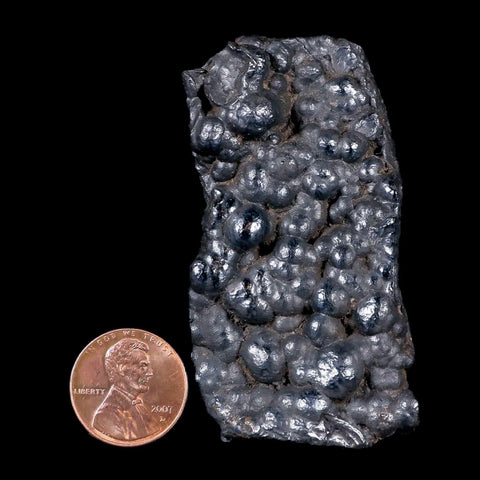 2.6 Hematite Botryoidal Kidney Ore Rock Mineral Specimen Irhoud Mine, Morocco - Fossil Age Minerals