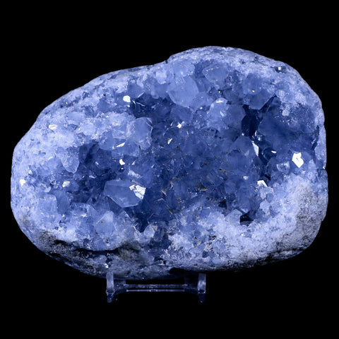 XL 5.4" Sky Blue Rough Celestite Crystal Druzy Cluster Geode 3 LB 15.2 OZ Celestine - Fossil Age Minerals