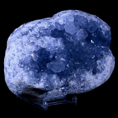 XL 5.4" Sky Blue Rough Celestite Crystal Druzy Cluster Geode 3 LB 15.2 OZ Celestine - Fossil Age Minerals