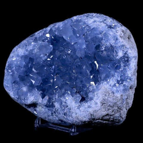 XL 5.4" Sky Blue Rough Celestite Crystal Druzy Cluster Geode 3 LB 15.2 OZ Celestine - Fossil Age Minerals
