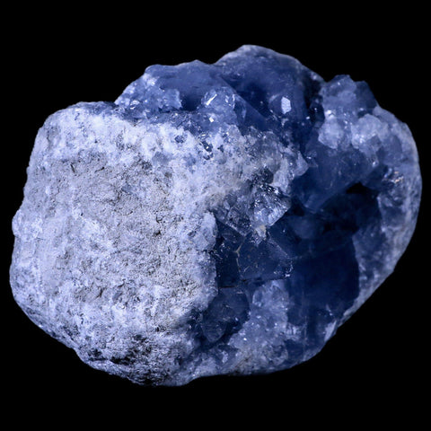 XL 5" Sky Blue Rough Celestite Crystal Druzy Cluster Geode 4 LB 6.5 OZ Celestine - Fossil Age Minerals