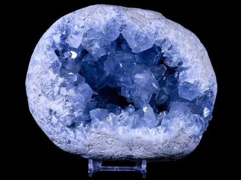 XL 5.6" Sky Blue Rough Celestite Crystal Druzy Cluster Geode 5 LB 7.6 OZ Celestine - Fossil Age Minerals