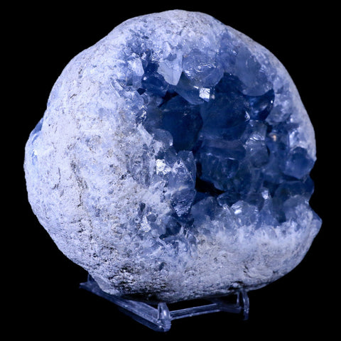 XL 5.6" Sky Blue Rough Celestite Crystal Druzy Cluster Geode 5 LB 7.6 OZ Celestine - Fossil Age Minerals