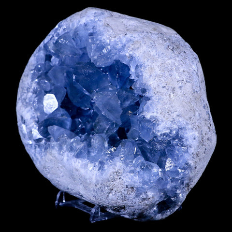 XL 5.6" Sky Blue Rough Celestite Crystal Druzy Cluster Geode 5 LB 7.6 OZ Celestine - Fossil Age Minerals