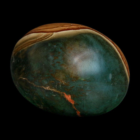 2.4" Polychrome Jasper Natural Polished Mineral Palm Stone Madagascar