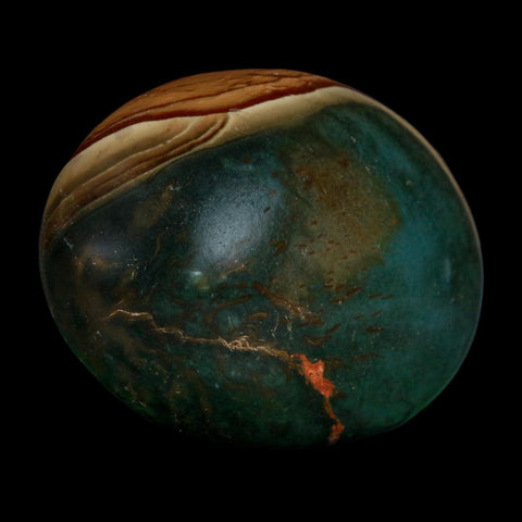 2.4" Polychrome Jasper Natural Polished Mineral Palm Stone Madagascar