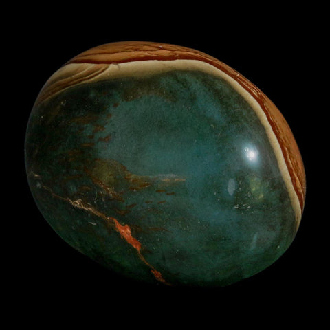2.4" Polychrome Jasper Natural Polished Mineral Palm Stone Madagascar