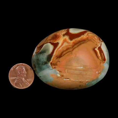 2.3" Polychrome Jasper Natural Polished Mineral Palm Stone Madagascar