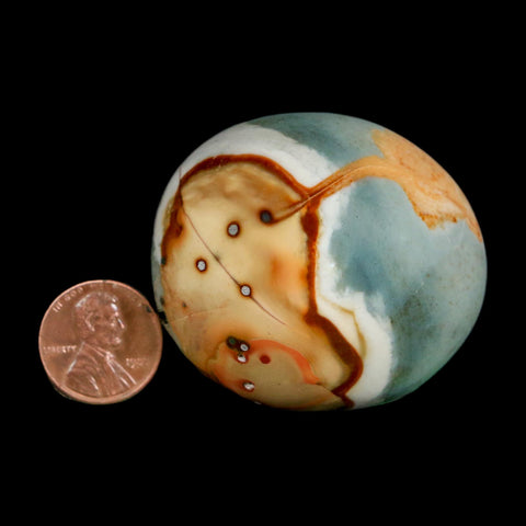 1.9" Polychrome Jasper Natural Polished Mineral Palm Stone Madagascar