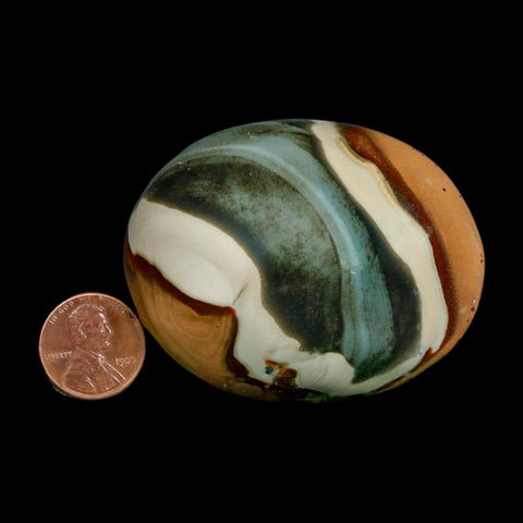 2.5" Polychrome Jasper Natural Polished Mineral Palm Stone Madagascar