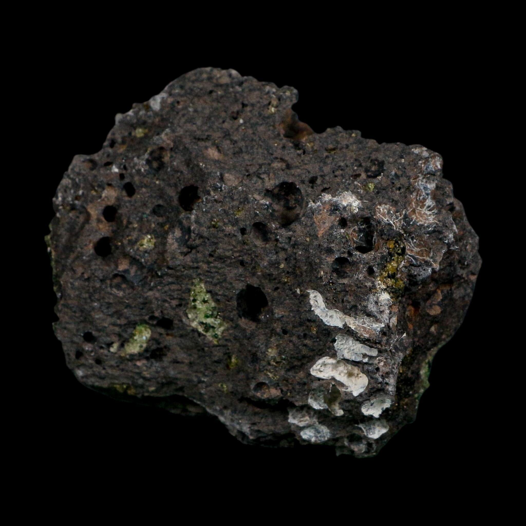 3.9" Natural Emerald Peridot And Chromium Crystals Minerals On Volcanic Rock Gila, AZ