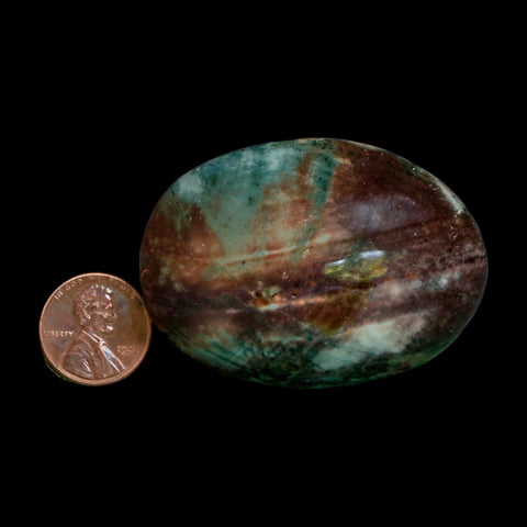 2.3" Polychrome Jasper Natural Polished Mineral Palm Stone Madagascar