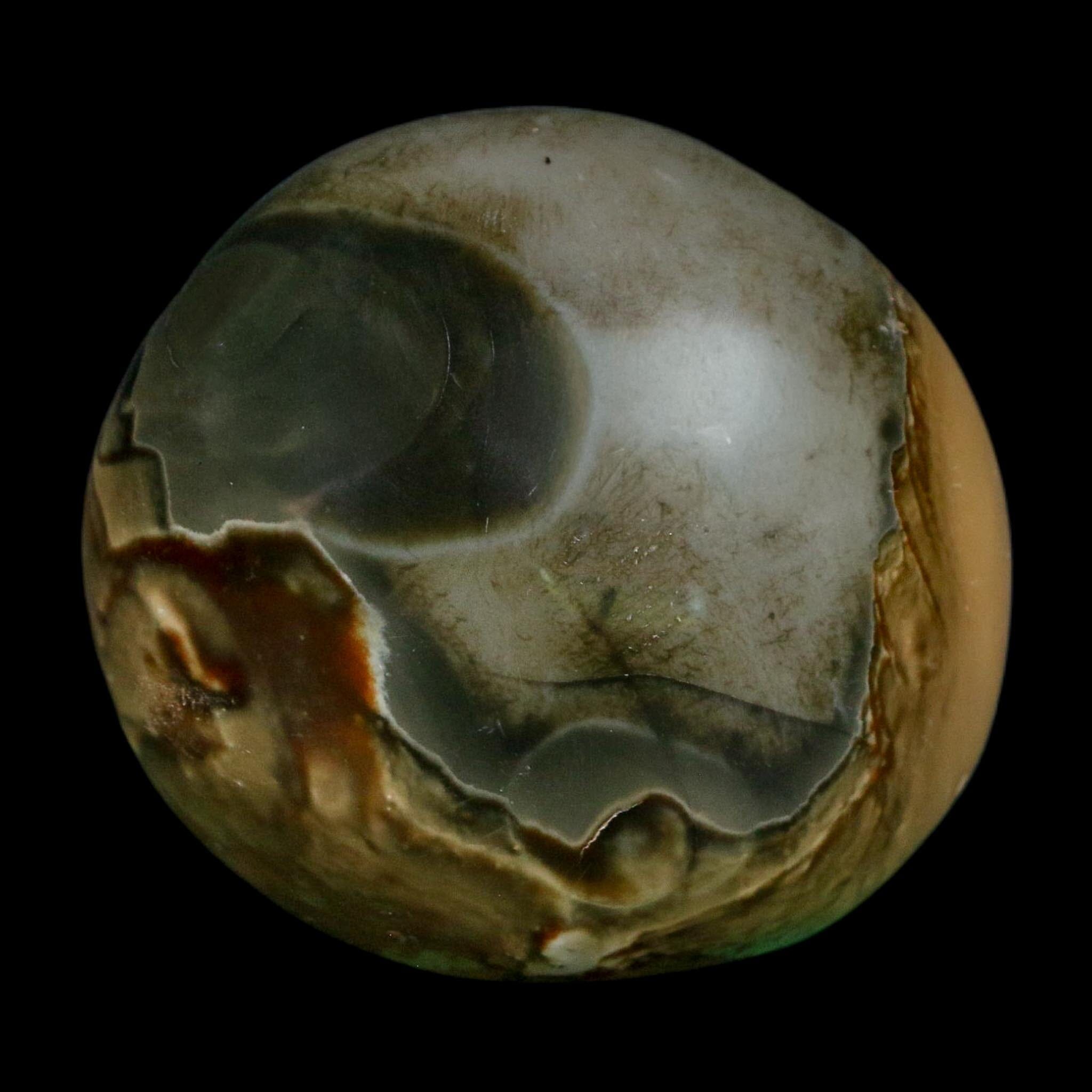2.1" Polychrome Jasper Natural Polished Mineral Palm Stone Madagascar - Fossil Age Minerals