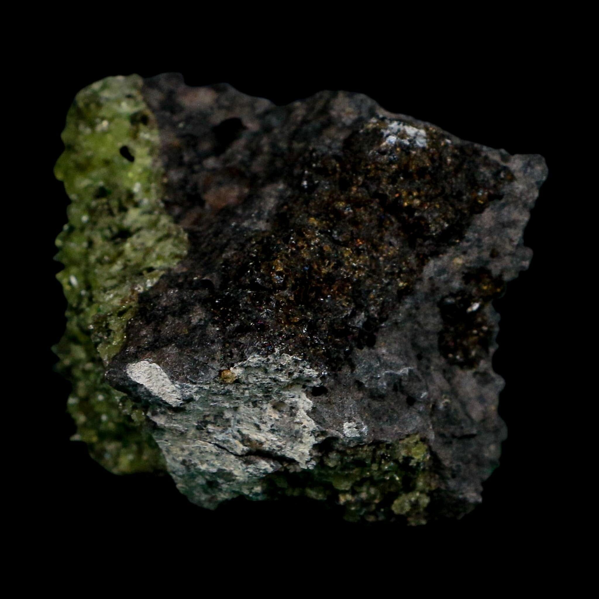 2.8" Natural Emerald Peridot And Chromium Crystals Minerals On Volcanic Rock Gila, AZ