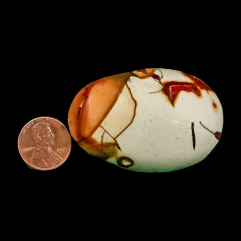2.1" Polychrome Jasper Natural Polished Mineral Palm Stone Madagascar
