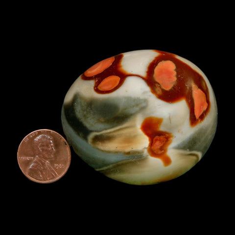 2.1" Polychrome Jasper Natural Polished Mineral Palm Stone Madagascar