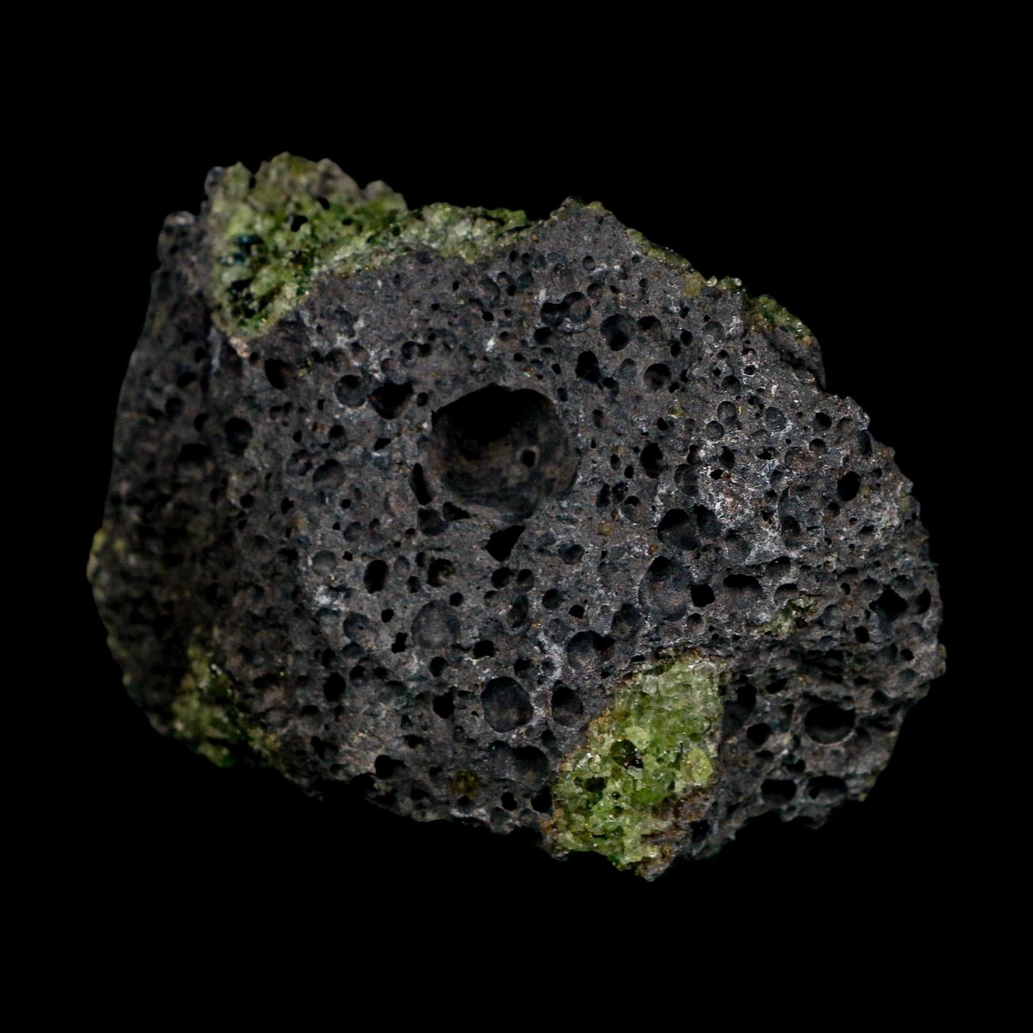 3.5" Natural Emerald Peridot And Chromium Crystals Minerals On Volcanic Rock Gila, AZ