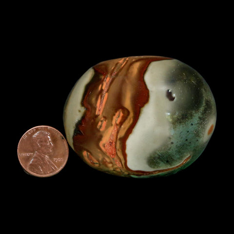 2.2" Polychrome Jasper Natural Polished Mineral Palm Stone Madagascar