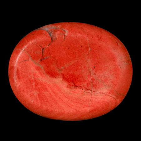 2" Polished Natural Brecciated Jasper Stone Worry Palm Stone Minas Gerais Brazil