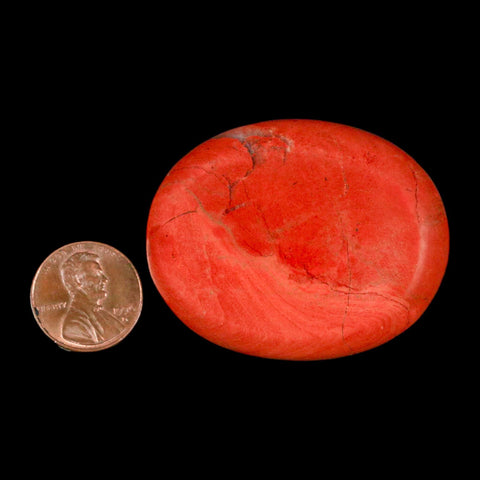 2" Polished Natural Brecciated Jasper Stone Worry Palm Stone Minas Gerais Brazil - Fossil Age Minerals