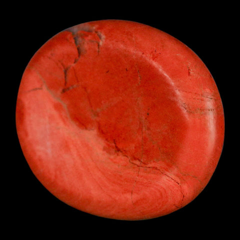2" Polished Natural Brecciated Jasper Stone Worry Palm Stone Minas Gerais Brazil - Fossil Age Minerals