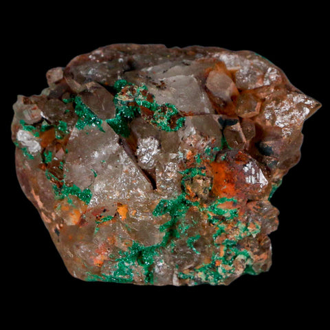 2.1" Azurite Crystals & Malachite On Crystal Mineral Specimen Tiznit Morocco - Fossil Age Minerals