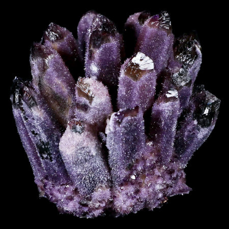 3.4" Purple Phantom Ghost Quartz Crystal, Chrorite Cluster Mineral Specimen