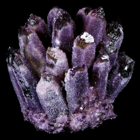 3.4" Purple Phantom Ghost Quartz Crystal, Chrorite Cluster Mineral Specimen - Fossil Age Minerals