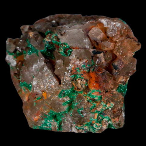 2.1" Azurite Crystals & Malachite On Crystal Mineral Specimen Tiznit Morocco - Fossil Age Minerals