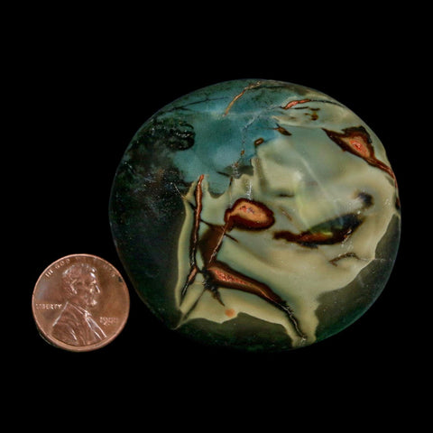 2.2" Polychrome Jasper Natural Polished Mineral Palm Stone Madagascar