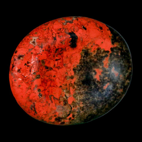 2" Polished Natural Brecciated Jasper Stone Worry Palm Stone Minas Gerais Brazil - Fossil Age Minerals