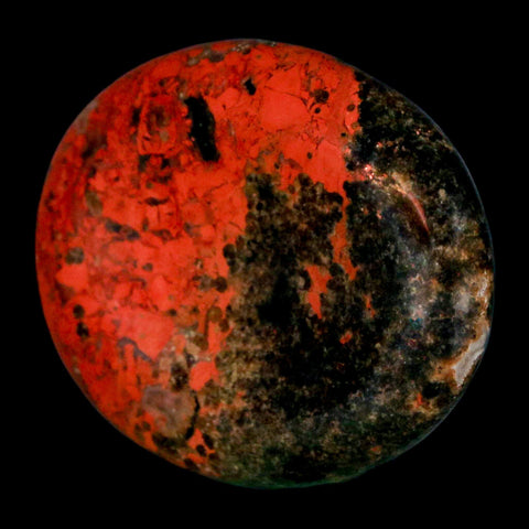 2" Polished Natural Brecciated Jasper Stone Worry Palm Stone Minas Gerais Brazil - Fossil Age Minerals