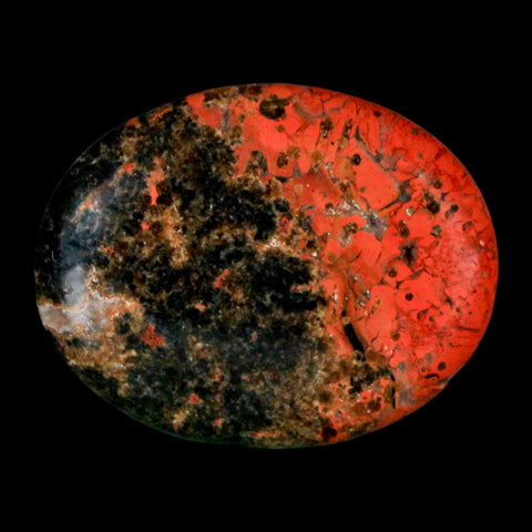 2" Polished Natural Brecciated Jasper Stone Worry Palm Stone Minas Gerais Brazil - Fossil Age Minerals