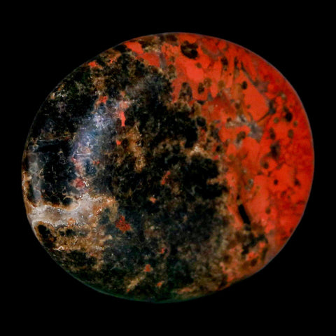 2" Polished Natural Brecciated Jasper Stone Worry Palm Stone Minas Gerais Brazil - Fossil Age Minerals