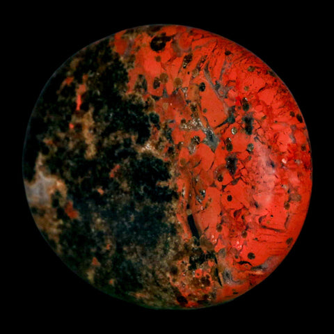 2" Polished Natural Brecciated Jasper Stone Worry Palm Stone Minas Gerais Brazil - Fossil Age Minerals
