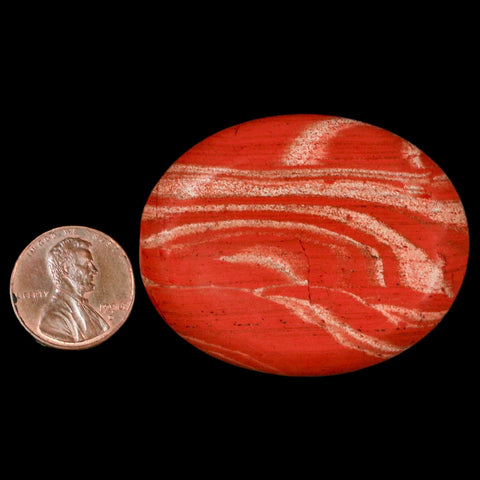 1.9" Polished Natural Brecciated Jasper Stone Worry Palm Stone Minas Gerais Brazil - Fossil Age Minerals