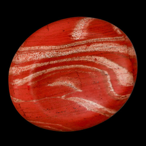 1.9" Polished Natural Brecciated Jasper Stone Worry Palm Stone Minas Gerais Brazil - Fossil Age Minerals