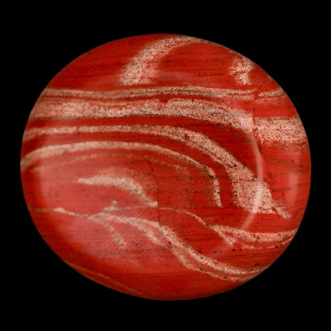 1.9" Polished Natural Brecciated Jasper Stone Worry Palm Stone Minas Gerais Brazil - Fossil Age Minerals