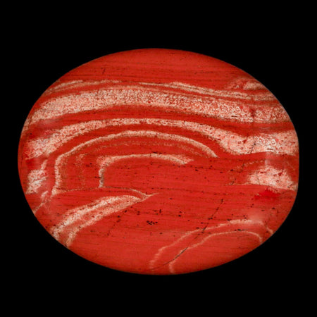 1.9" Polished Natural Brecciated Jasper Stone Worry Palm Stone Minas Gerais Brazil