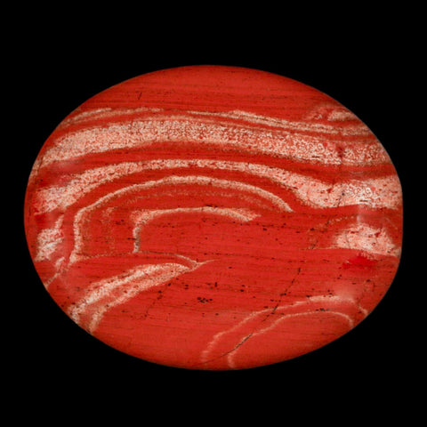 1.9" Polished Natural Brecciated Jasper Stone Worry Palm Stone Minas Gerais Brazil - Fossil Age Minerals