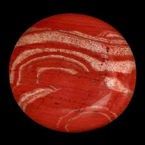 1.9" Polished Natural Brecciated Jasper Stone Worry Palm Stone Minas Gerais Brazil - Fossil Age Minerals