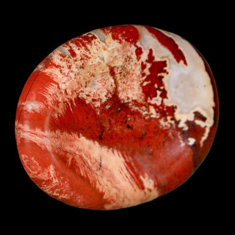 2" Polished Natural Brecciated Jasper Stone Worry Palm Stone Minas Gerais Brazil - Fossil Age Minerals