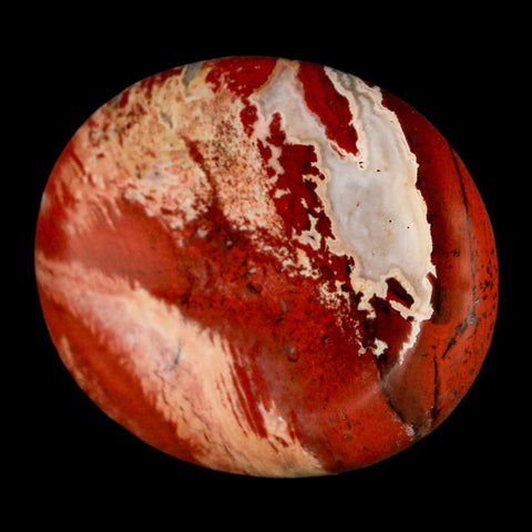 2" Polished Natural Brecciated Jasper Stone Worry Palm Stone Minas Gerais Brazil - Fossil Age Minerals