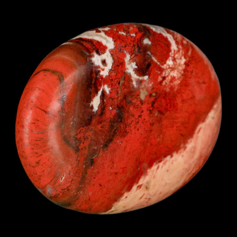 2" Polished Natural Brecciated Jasper Stone Worry Palm Stone Minas Gerais Brazil - Fossil Age Minerals